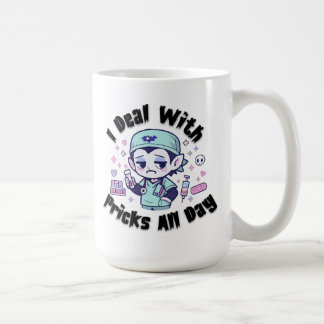 Rolig flebotomist Kawaii Vampire Sarksastisk Citat Kaffemugg
