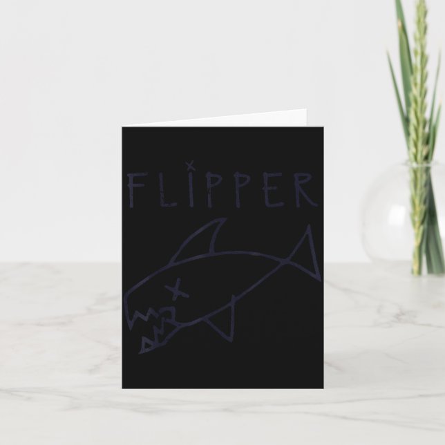 Rolig Flippfisk Dör Sarksatisk Grafik  Kort (Framsida)