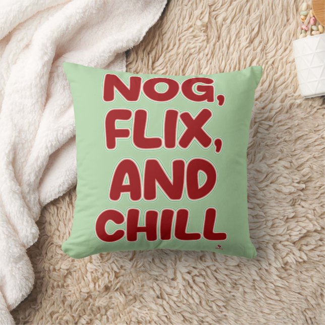 Rolig Flix och Chill Kul Jul Häng Ut  Kudde (Filt)