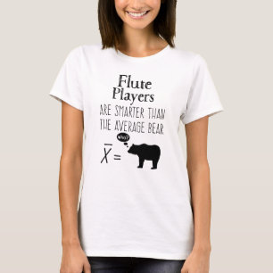 Rolig flöjtT-tröja - genomsnittlig björn Tee Shirt