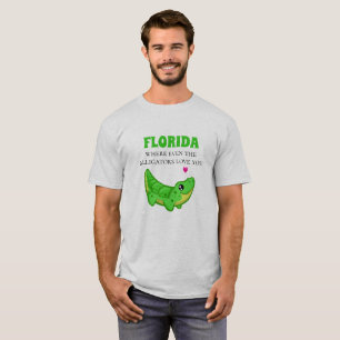 Rolig Florida alligatorT-tröja T Shirt