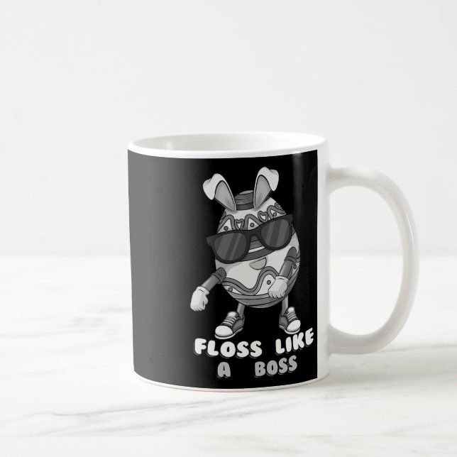 Rolig Floss Som En Boss Söt Flossing Påskägg K Kaffemugg (Höger)