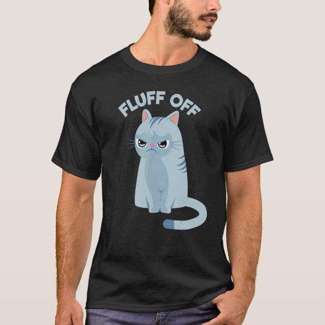 Rolig Fluff Av Katt T Shirt (Framsida)