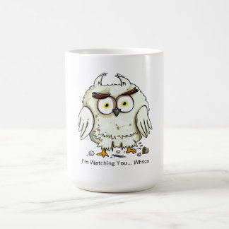 Rolig Fluffig Uggle Tecknad Film Kaffemugg