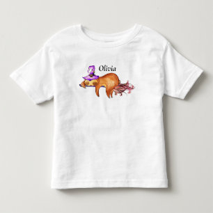 Rolig flygande sengångarhäxa småbarns t-shirt