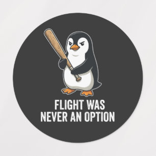Rolig Flyglös Fågel Pingvin Design Klistermärke