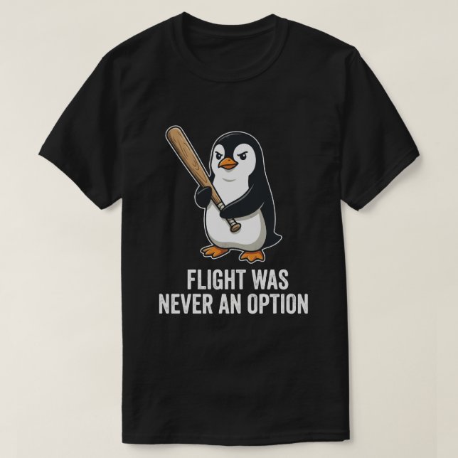 Rolig Flyglös Fågel Pingvin Design T Shirt (Design framsida)