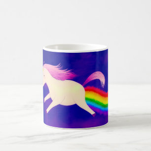 Rolig flygUnicorn som fiser en regnbåge Kaffemugg