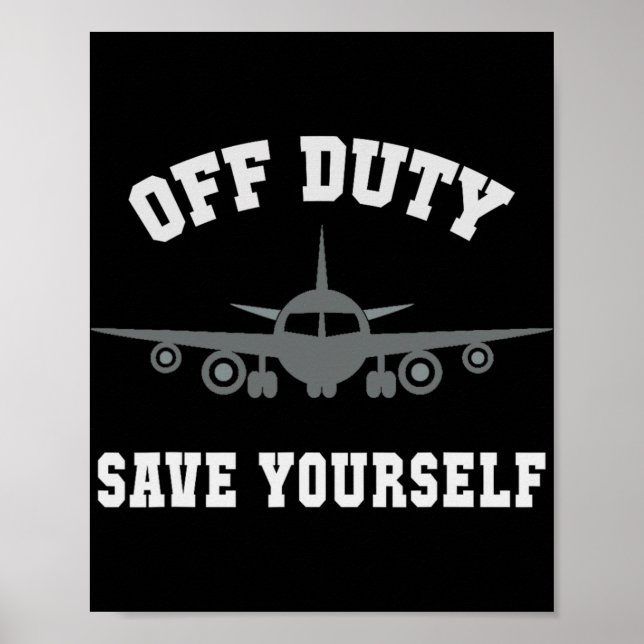 Rolig Flygvärdinna Ledig Spara Dig Pilo Poster (Framsidan)