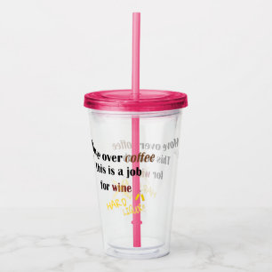 Rolig flyttning över kaffejobbet för diy take away mugg