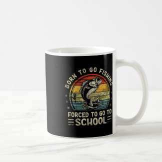 Rolig Född att fiska B Fisk Fiskare Pojkar Kid Kaffemugg