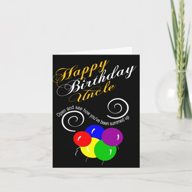 rolig födelsedag farbror kort (Framsida)