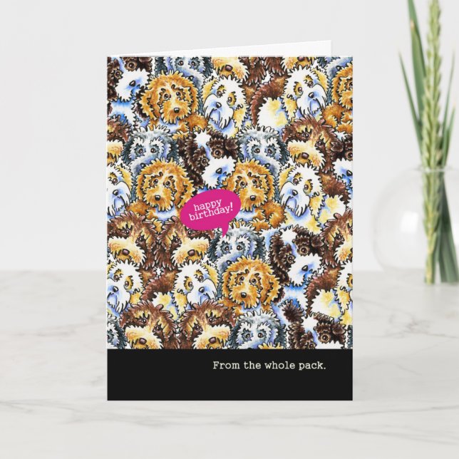 Rolig födelsedag från gruppblandraser kort (Framsida)