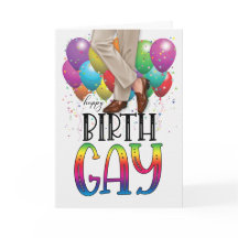 Rolig födelsedag GAY Mäns ben Regnbåge Födelsedag