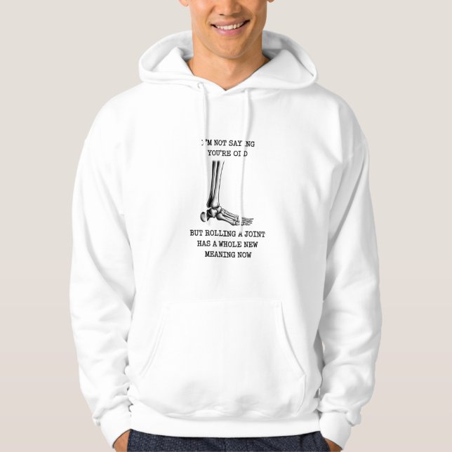 Rolig födelsedag make gemensam gammal vän hoodie (Framsida)