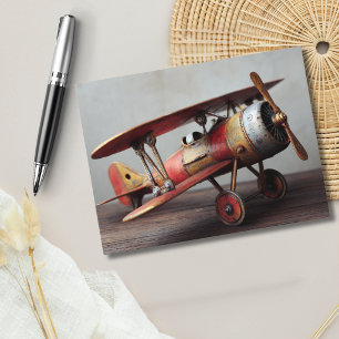Rolig Födelsedag Vintage Doppflygplan Flygplan Anp Vykort