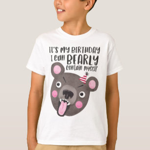 Rolig födelsedagbjörnvits t shirt