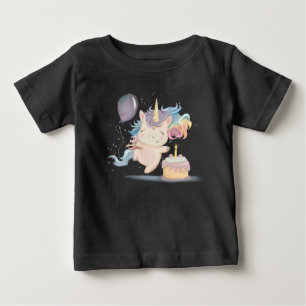 Rolig födelsedags enhörning t shirt