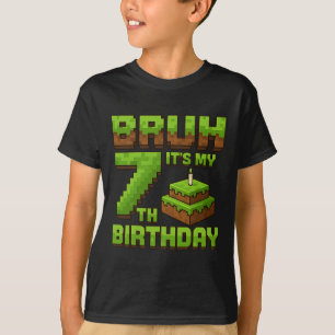 Rolig födelsedags-pojke Bruh Det är min 7-års föde T Shirt