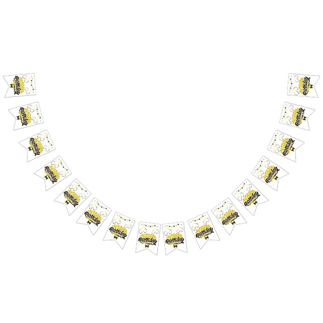 Rolig födelsedagsbanner med flaggor (Alla)