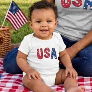 Rolig födelsedagsfirande i USA Röda vita och blå  T Shirt