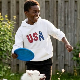 Rolig födelsedagsfirande i USA Röda vita och blå T Shirt