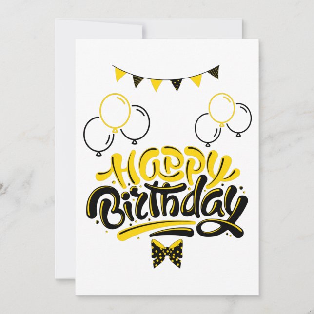 Rolig födelsedagsinbjudan inbjudningar (Framsida)