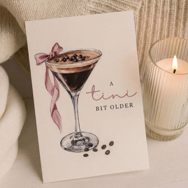 Rolig födelsedagskort En Tini Bit Äldre Espresso M Julkort (Skapare uppladdad)