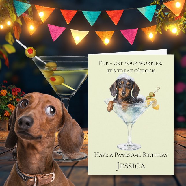 Rolig födelsedagskort för Dachshund-hund Kort (Skapare uppladdad)