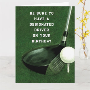 Rolig födelsedagskort för golf kort