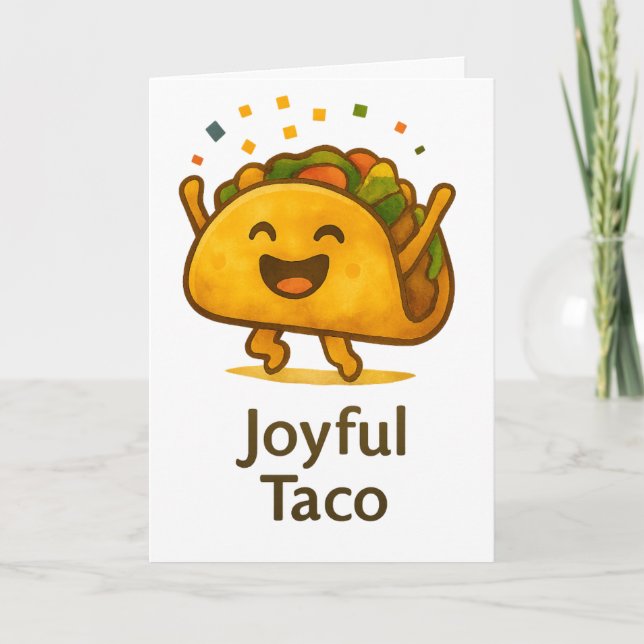 Rolig födelsedagskort för Taco  Hälsning Kort (Framsida)