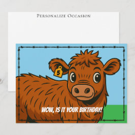 Rolig födelsedagskort med animerad lantgård  julkort