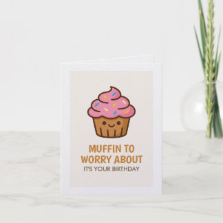 Rolig födelsedagskort med muffins – födelsedagskor kort