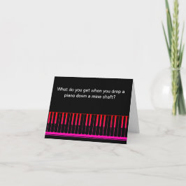 Rolig födelsedagskort med pianoskämt kort