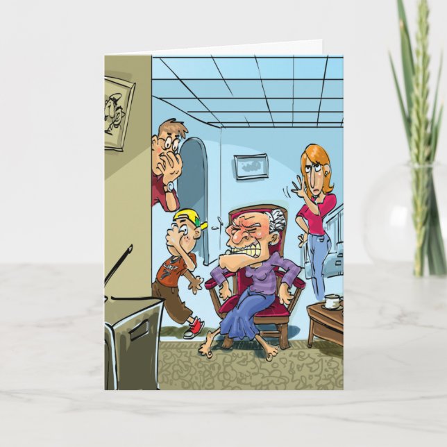 Rolig Födelsedagskort - Poop dig Kort (Framsida)