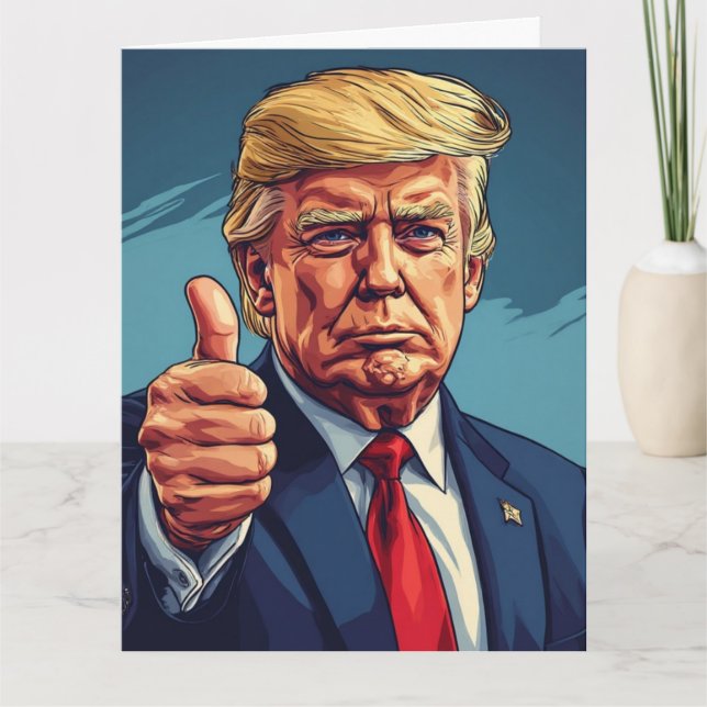 ROlig FÖDELSEDAGSKORT TILL DONALD TRUMP Kort (Framsida)