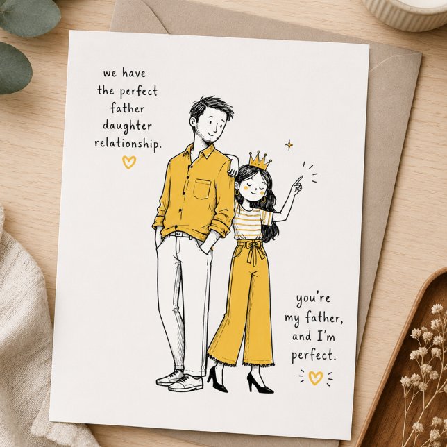 Rolig födelsedagskort till pappa från dotter-citat (Dad, Thanks For Passing On Your Best Trait: Me. 😆❤️👨‍👧)