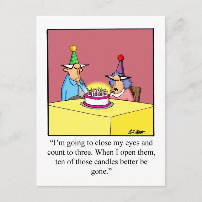 Rolig födelsedagskort vykort (Framsida)