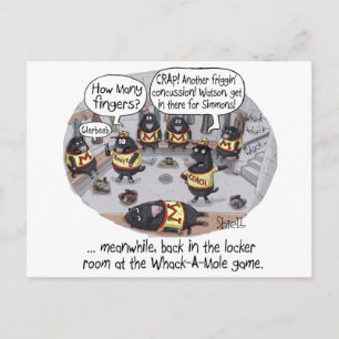 Rolig födelsedagskort - Whack-a-Mole Vykort