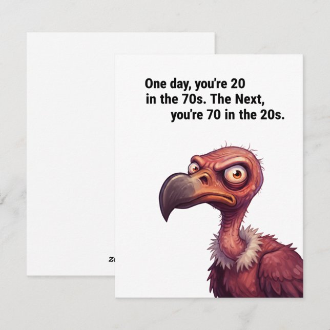 Rolig födelsedagspresent till pappa som fyller 70  julkort (Fram/baksida)