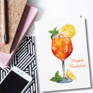 Rolig födelsedagsspritz italiensk cocktail beställ kort