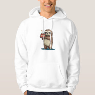 Rolig födelsedagstårta med sengångare kostym för p hoodie