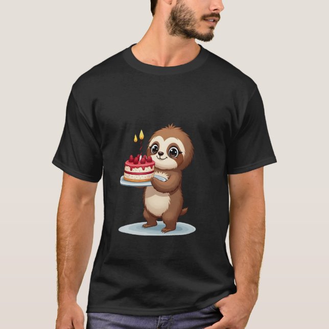 Rolig födelsedagstårta med sengångare kostym för p t shirt (Framsida)