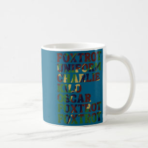Rolig Fonetisk Alfabet Nato Militär Löss Armé Ta Kaffemugg