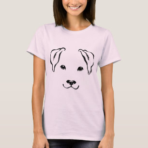 Rolig för linjerhund för hand plockade 5 Tie-Fä Tee