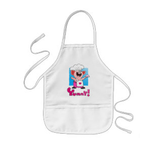 Rolig för tecknadgris för tecknad   rolig kock barnförkläde