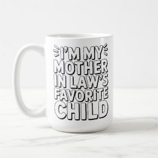 Rolig Föräldrahumor Favoritbarn Svärmor Kaffemugg