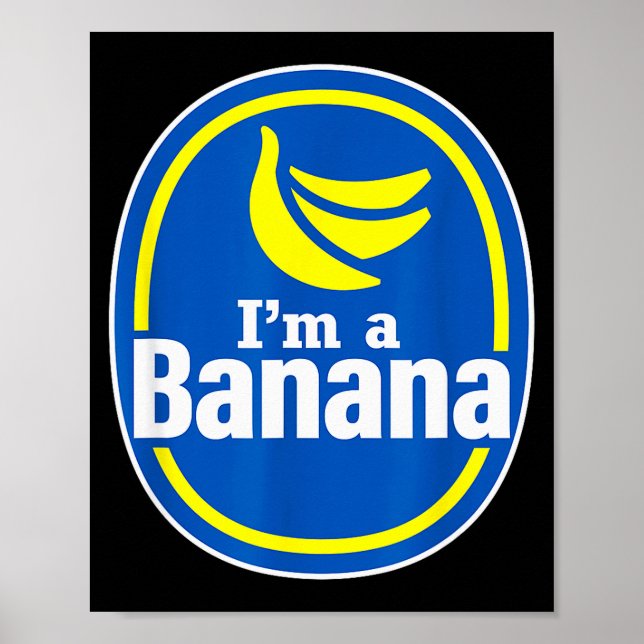 Rolig Föreställ Dig Att Jag Är En Banan Halloween  Poster (Framsidan)