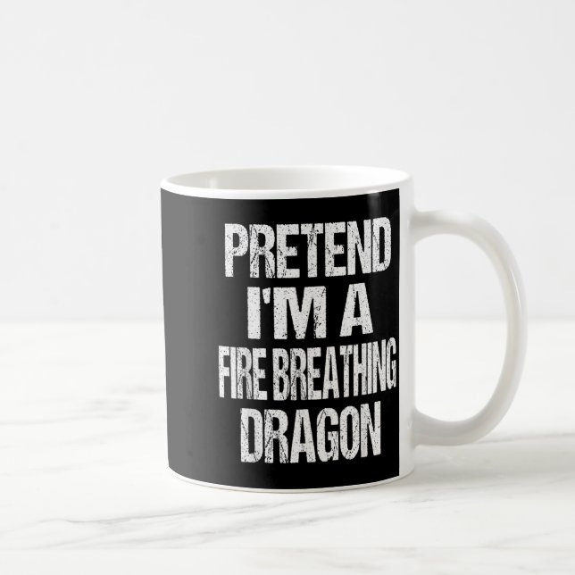 Rolig Föreställ En Eldandande Drak Halloween Kaffemugg (Höger)