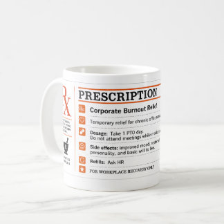 Rolig företagsbrist på lättnad Rx recept Off Kaffemugg